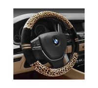 (Beige leopard print, default) New winter leopard print anti-slip steering wheel cover car steering wheel cover car handle cover fashionable universal