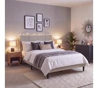 (Beige Linen, King Size) Velmora Ottoman Fabric Bed Frame Under Bed Storage, Upholstered Headboard & Gas Lift Storage Base-Bedroom Furniture