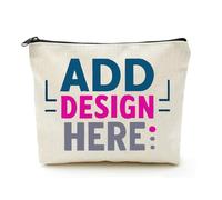 Beige Linen Lipstick Case Design Your Own Text Graduation Gifts for Her