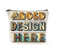 Beige Linen Makeup Bag Your Logo Graduation Gifts for Her