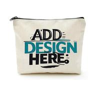 Beige Linen Mascara Case Add Your Design Here Commemorative Gift