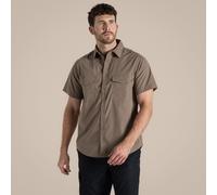 Craghoppers Men's 'Expert Kiwi' Short Sleeved Shirt in Beige | Size: Large Craghoppers Beige L
