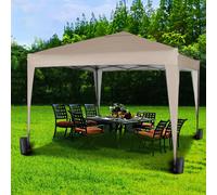(Beige) Mcc® 3x3m Pop-up Gazebo Waterproof Outdoor Garden Marquee Canopy NS
