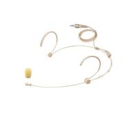 Beige Mikofon Dual Earhook Headset Microphone Over Ear Headworn Mic Compatible with Sennheiser Wireless System Bodypack Transmitter Ideal for Lectures, Live Performance, Theater, Church
