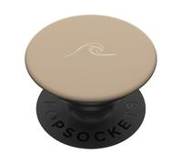 Beige Minimalist Wave Minimalistic Line Art PopSockets Adhesive PopGrip