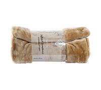 Beige Mink Throw Luxury Soft Plush Extra Large (200cm x 240cm- Suitable for King Size Bed or 2/3 Seater Sofa) Sofa Bed Runner Bedspread Blanket by Quality Linen and Towels