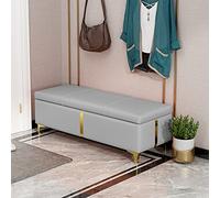 Beige Modern Faux Leather Shoe Storage Bench with Lift Top Padded Cushion for Entryway & Living Room 60x40x42 cmStylish & Functional Furniture