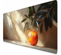 Beige Mouse Mat 36x16inch Simple Gaming Mouse Pad, Large Mousepad with Non-Slip Rubber Base, Office Accessories with Stitched Edge, Washable Mousepad for Laptop, Office/Gaming, Room Decor -XZ70A7K