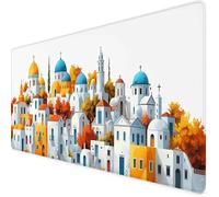 Beige Mouse Mat Architecture Gaming Mouse Pad XXL 80 x 40cm Desk Mat Large with Non-Slip Base and Stitched Edge Keyboard Pad for Gaming/Home/Office/Accessories, Improved Precision and Speed ui8751i