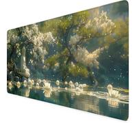 Beige Mouse Mat Zen Gaming Mouse Pad XXL 60 x 30cm Desk Mat Large with Non-Slip Base and Stitched Edge Keyboard Pad for Gaming/Home/Office Work/Accessories Gifts, Improved Precision and Speed az6110i