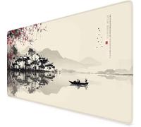 Beige Mouse Pad 120 x 60cm, Large Mouse Mat Architecture Desk Mat with Anti-Slip Rubber Base, Waterproof Surface Stitched Edges Keyboard Mat, Home Office, Desk Accessories for Men, Women Gifts tv265