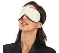 Beige Neutral Solid Color Pure Plain Travel Essential Eye Cover for Sleeping with Elastic Adjustable Band Blackout with Adjustable Elastic Strap Eye Cover for Sleeping Travel Home Nap Rest