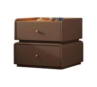 Beige Nightstands with 2 Drawers - Simple Bedside Tables for Bedroom, Small Storage End Tables, Compact 45x40x45cm Bedside Cabinets, Ideal for Modern Decor