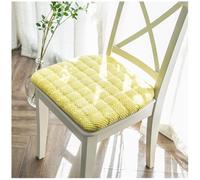 Beige Non-Slip Dining Chair Cushions Set of 2 18" x 17" Kitchen Seat Pads with Ties Comfortable Indoor Chair Cushions for Dining Room & Kitchen Use