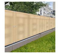 Beige Outdoor Privacy Fence Screen 1.2x6m HDPE Anti-Aging Mesh Shade Net with Eyelets & Cable Ties Ideal for Backyard Garden Paddock Wall Protection