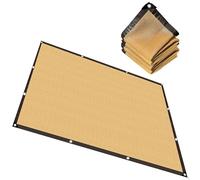 Beige Outdoor Shade Cover 6x6m - Hail Protection Net for Garden Breathable Sunshade with Eyelets Ideal for Pergola Greenhouse Chicken Coop Car Swimming Pools