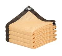 Beige Outdoor Shade Net Adjustable Sun Protection Fabric for Patio & Balcony Greenhouse Canopy with Perforations 5 x 6 m (16.4 x 19.9 ft)