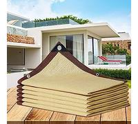 Beige Outdoor Sunshade Sail 75% UV Block Breathable Mesh for Patio & Garden 2x4m Perfect for Decks Balconies and Pool Areas