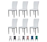 Set of 6 High back Dining Chairs Velvet FabricKitchen/Dining Seating - Elle By MCC MCC Direct Beige One Size