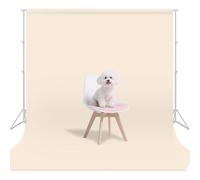 Beige Photo Backdrop for Photoshoot Background Photography 6x9ft | Polyester, Portrait Product Real Estate Shoot, Wedding Family Decor