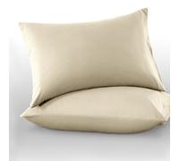 (Beige, Plain Pillowcase 2-Pack) Plain Duvet Cover Single Double King Bed Set Quilt