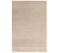 Beige Plain Striped 11mm Thick Anti-Shed Rug For Bedroom, & Dining Room, Stain-Resistant Modern Area Rug-160Cm X 230Cm