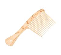Beige Plastic Wide-tooth Detangling Hair Comb for Home