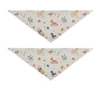 Beige Polka Dot Ponies bulk dog bandanas Adjustable Pet Scarf Cute Pet Holiday Accessories Decor for Dogs Cats M