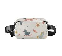 Beige Polka Dot Ponies Cute Crossbody Bag Waist Packs for Women Men Mini Crossbody Sport Bag with Adjustable Strap for Travel Vacation Running