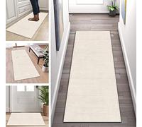 Beige Polyester Hallway Runner Carpet Customizable 100 x 400 cm Ideal for Kitchen Bedroom Dining Room Sold by the Meter Stylish Home Décor Solution