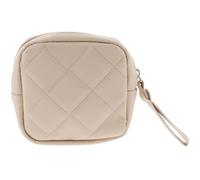 Beige Pu Period Kit Bag Portable Hand-held Storage Pouch