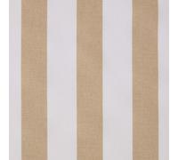 HOMESCAPES 100% Cotton Fat Quarters, Beige & White Thick Striped Fabric, 150cm Wide Squares by The Metre, Craft Material for Sewing, DIY, Patchwork & Quilting