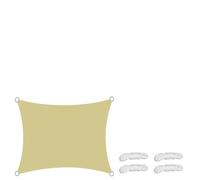 Beige Rectangle Waterproof Sun Shade Sail Canopy Awning Shelter Fabric Screen Water, for Outdoor Patio Garden Carport (We Make Custom Size),light yellow,3.6m×3.6m