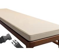 Beige Rectangular AntiSlip Cushion Pad for 2/3Seater Benches Removable Indoor/Outdoor Seat Cushion for Patio Balcony Garden80x30cm/31x12in