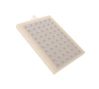 Beige Rectangular Rainshower Head 60 Hole Plastic Top Mount