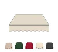 Beige Retractable Awning Fabric Replacement Cover - 16x13ft/500x400cm Outdoor Sun Shade Canopy for Window & Door - UV Protection & Weather Resistant