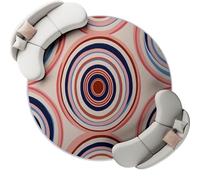 Beige Round Rug 60cm - WashableModern Geometric Digital Lines Rug Thin Non Slip Circle Carpet for Kitchen Living Room Bedroom Dining Room Hall