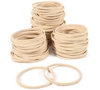 Beige Rubber Bands 80x3mm, Small Elastic Bands, Approx. 100PCS / 100g for Office, Packaging & Crafts