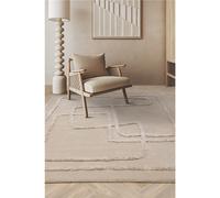 Beige Rug with Abstract Lines - 170 x 120 cm - Infinity - Matrix