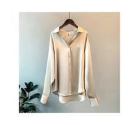 (Beige, S) Office Lady Shirts And Blouses Woman Top Autumn Winter Korean Long Sleeve Button Elegance Sweet Casual Summer Fashion Shirts