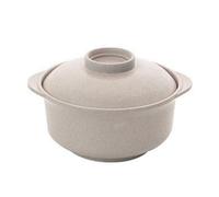 (beige) Safe Instant Noodles Bowl Heat-resistant Easy Clean Unbreakable Lightweight Bowl with Handle for Noodles