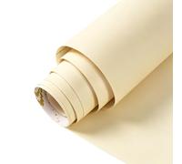 Beige Self Adhesive Cabinet Wrap Film Matte Peel Stick Wallpaper Width 60cm