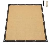 Beige Shade Cloth for Garden with Grommets Every 50cm, 90% Sun Shade Mesh Privacy Screen with Zip Ties, Sun Shade Sail Rectangle for Pergola Balcony Fence Garden Greenhouse(2.5x4.0m)(02