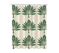 Beige Shower Curtains for Bathroom, Extra Long Shower Curtain 200x200 cm, Leaf Bathroom Curtains Weighted Hem, Waterproof Polyester Fabric with 12 Plastic Hooks for Bathtub, Gifts for Women -2164