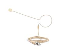 Beige Single Earhook Condenser Headset Mic for Sennheiser Wireless System Bodypack Transmitter, 3.5mm(1/8") Female Screw Lock Plug,Ideal for DJ, MC, GYM,Stage