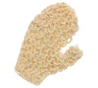 Beige Sisal Hemp Exfoliating Shower Glove with Enhanced Grip