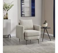 (Beige) SOFIA MODERN SCANDI STYLE FABRIC LIVING ROOM CHAIR