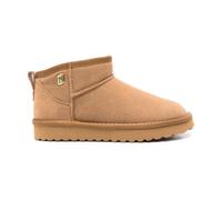 Beige Suede Ankle Boots with Logo - female - Liu Jo - Winter Boots - Beige - 4 UK - Shoes 4 UK