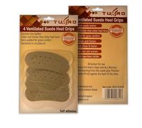 Beige Suede Heel Grips - Genuine Leather Shoe Inserts, Self-Adhesive, One Size Fits All, 4 Pieces (2 Pairs), Comfort & Protection for Men and Women