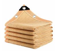 Beige Sun Shade Mesh 90% UV Protection AntiAging Privacy Screen for Patios Gardens & Balconies Thickened & Reinforced (2.0x15.0 m/6.6'x49')